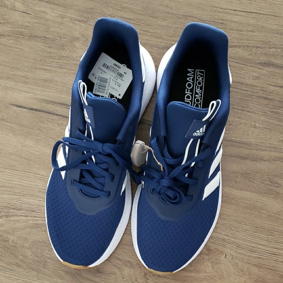 adidas Navy & White Athletic Sneakers, Men's Size 8, New With Tags - Picture 4 of 9